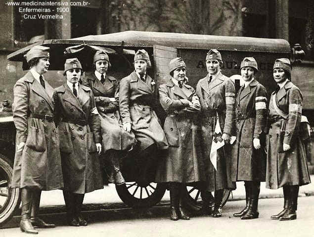 Enfermeiras - Cruz Vermelha  - 1900