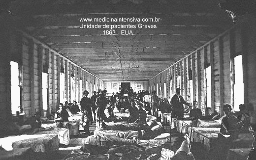 Unidade de pacientes graves 1863 - EUA
